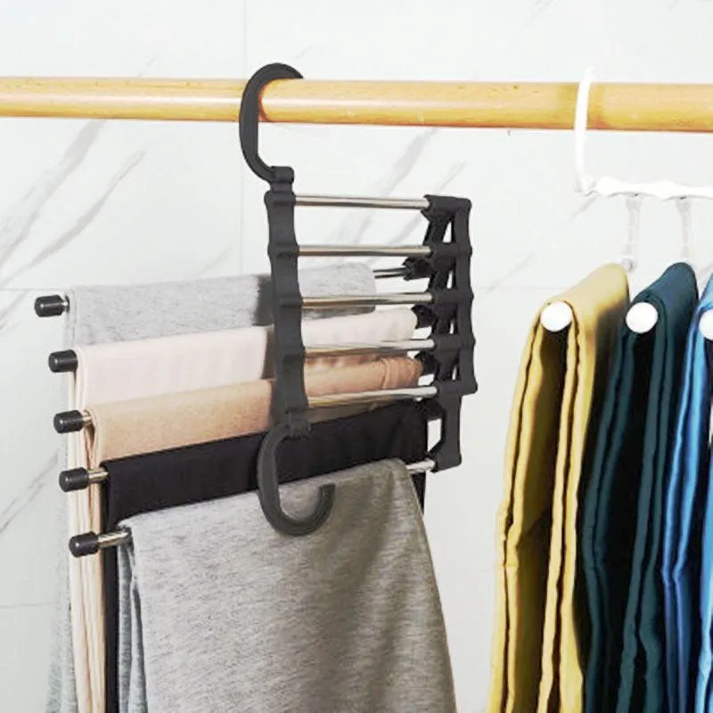 Adjustable 5-in-1 Stainless Steel Trouser Organizer Rack