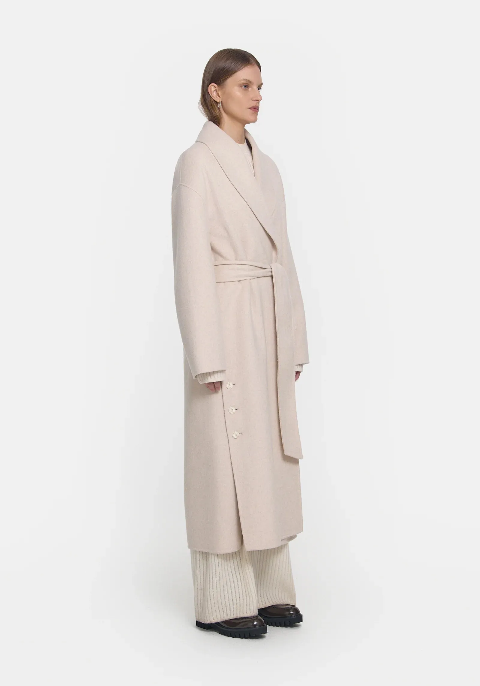 Ascension Coat- Ivory Marle