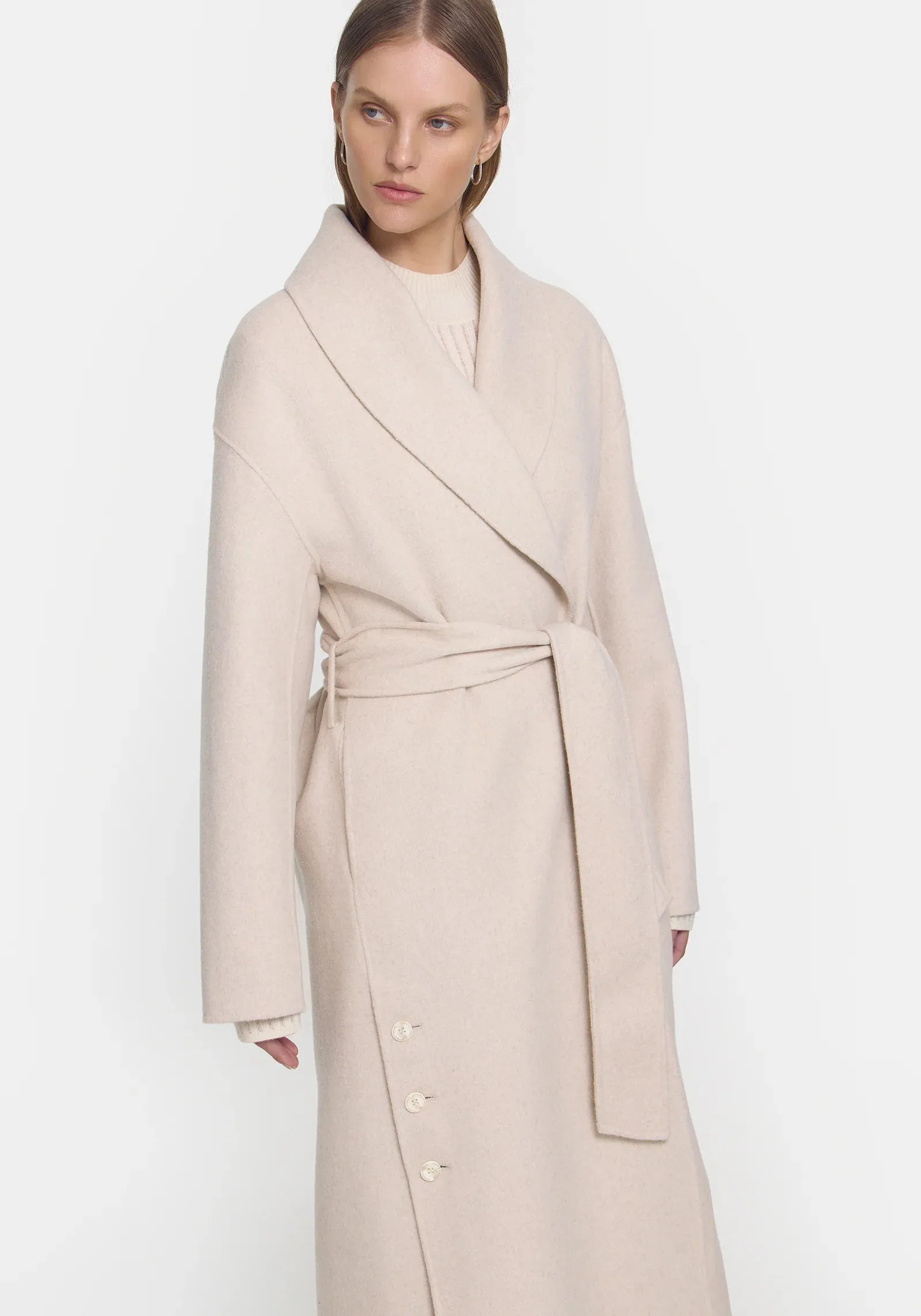 Ascension Coat- Ivory Marle