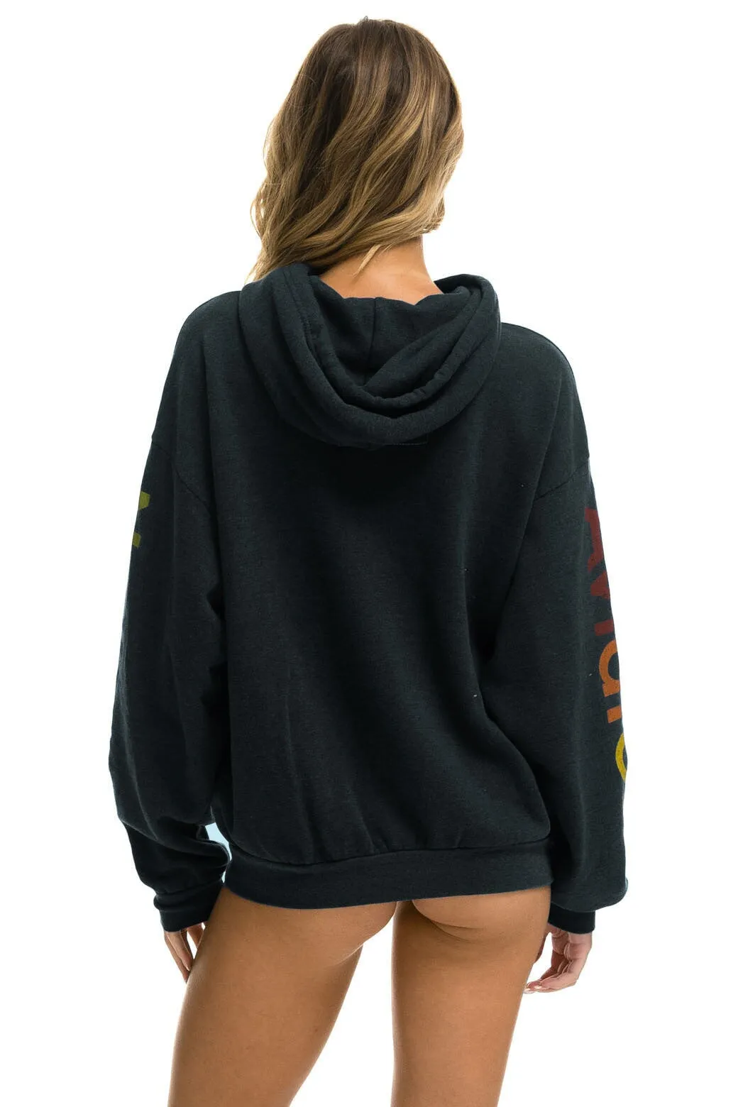 AVIATOR NATION LAGUNA BEACH RELAXED PULLOVER HOODIE - CHARCOAL