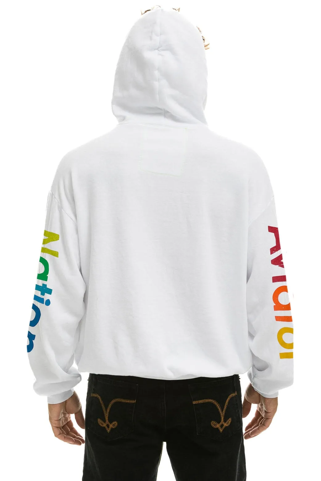 AVIATOR NATION LAGUNA BEACH RELAXED PULLOVER HOODIE - WHITE