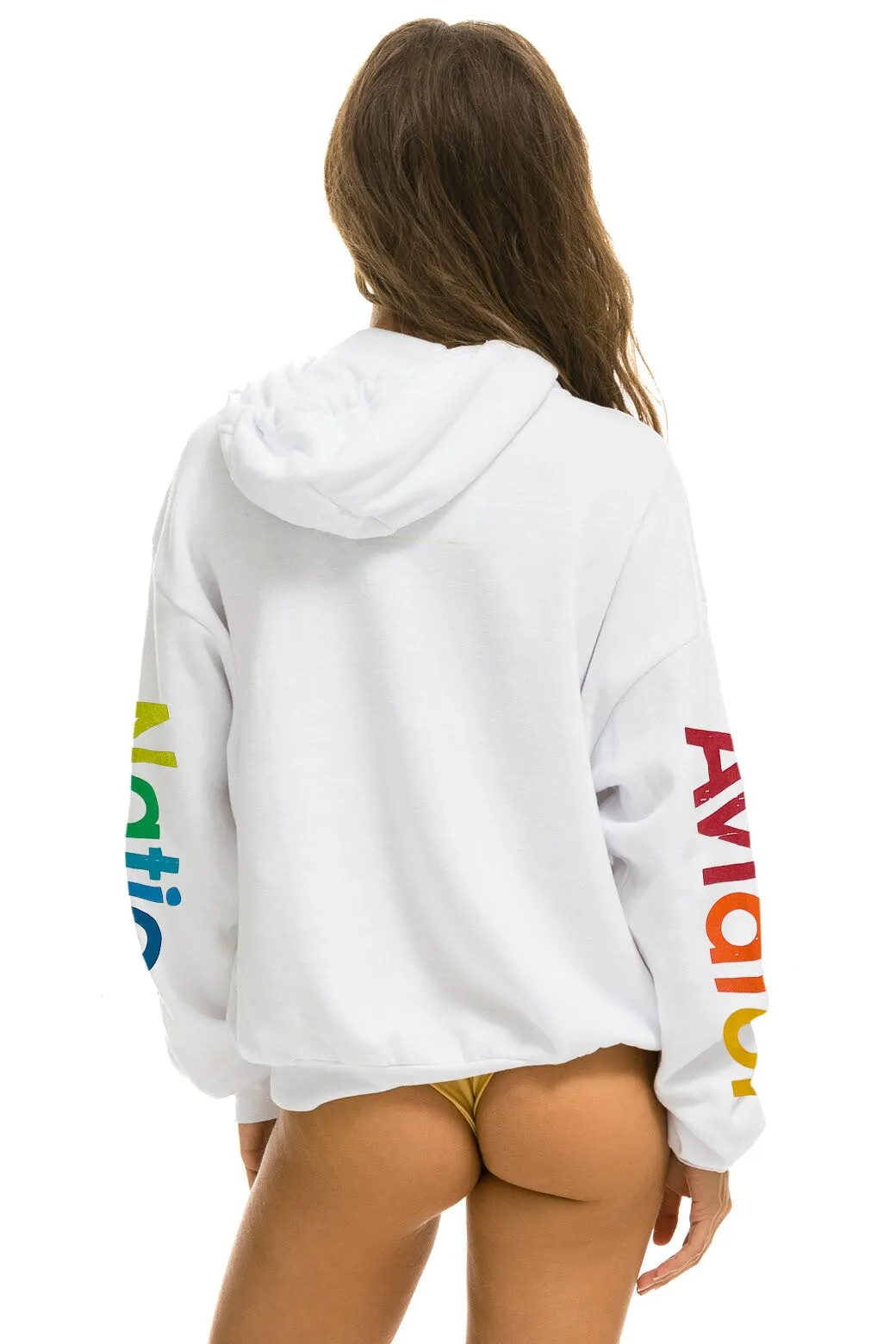 AVIATOR NATION LAGUNA BEACH RELAXED PULLOVER HOODIE - WHITE