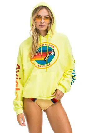 AVIATOR NATION  RELAXED PULLOVER HOODIE - NEON YELLOW