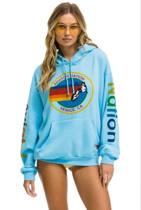 AVIATOR NATION UNISEX RELAXED PULLOVER HOODIE - SKY