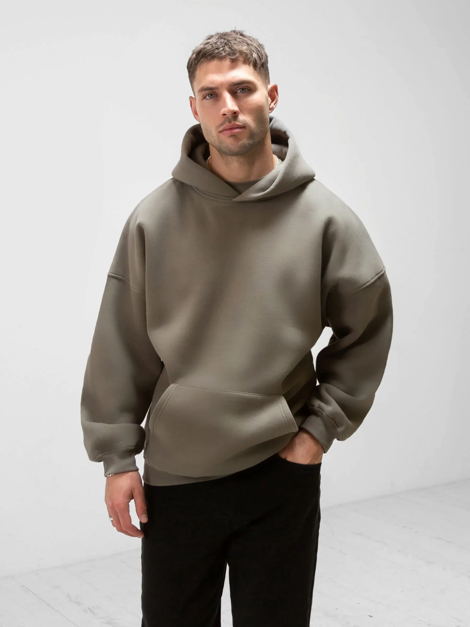 BLKLY Relaxed Hoodie - Safari Green