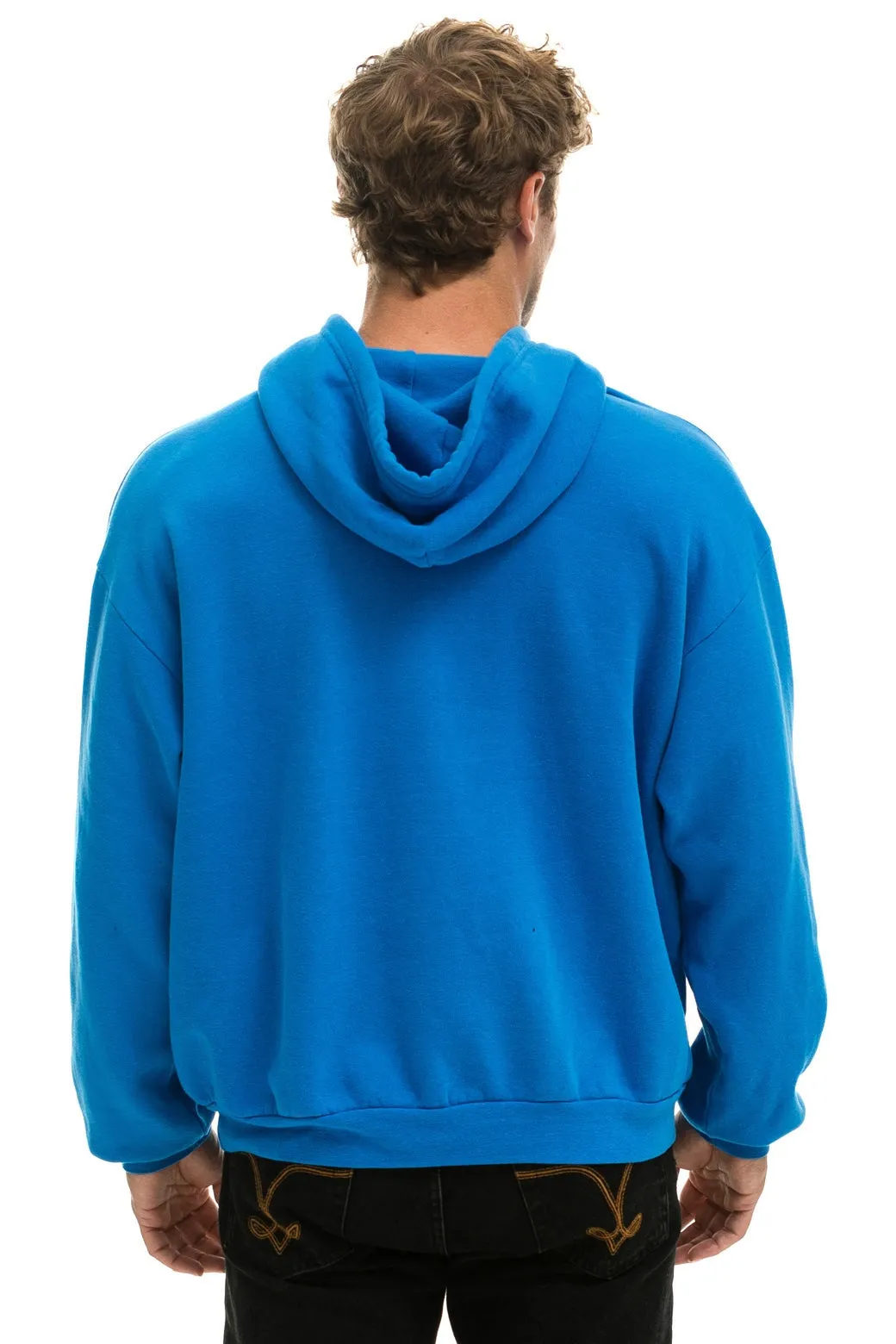 BOLT GRADIENT RELAXED PULLOVER HOODIE - OCEAN // BLUE