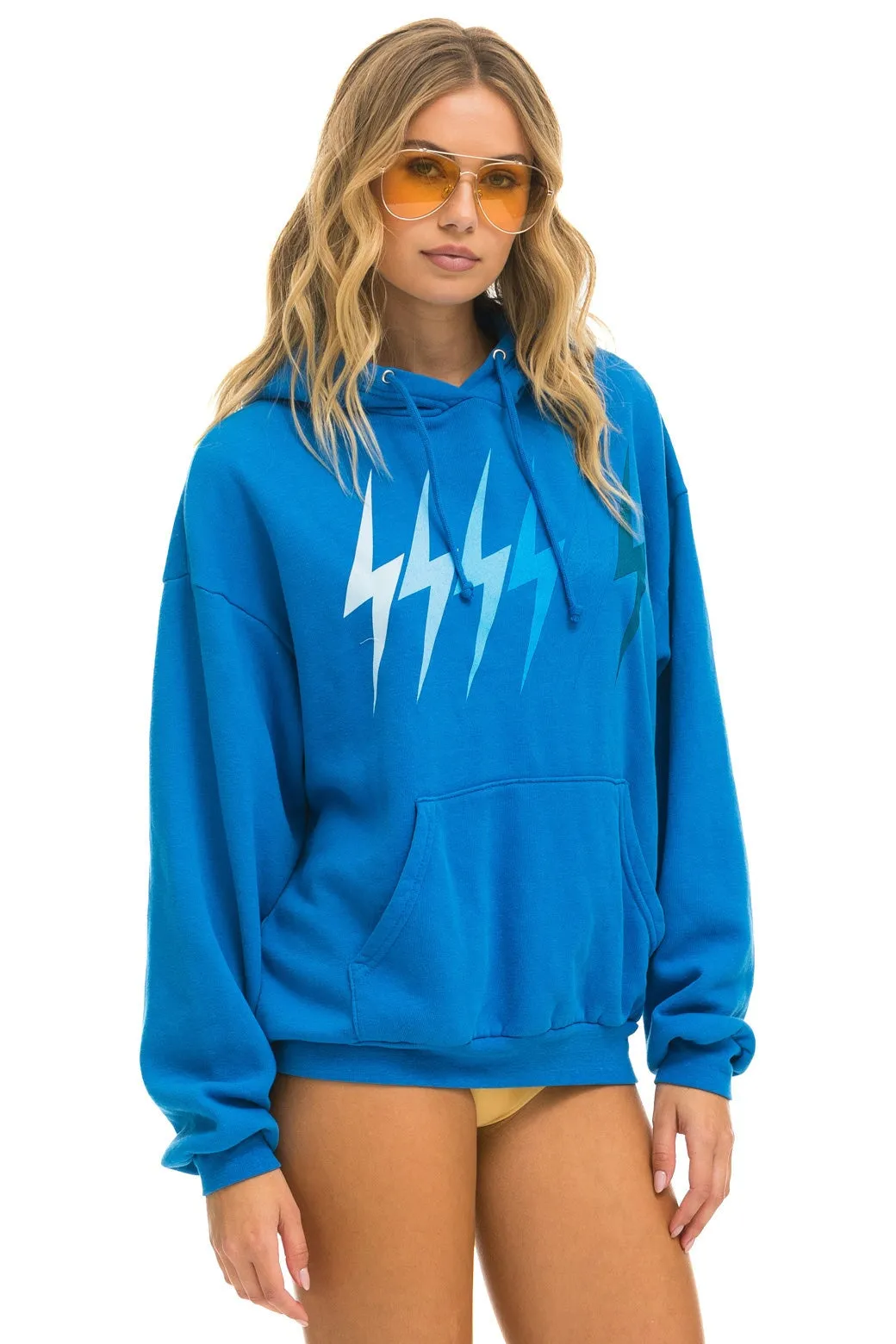 BOLT GRADIENT RELAXED PULLOVER HOODIE - OCEAN // BLUE