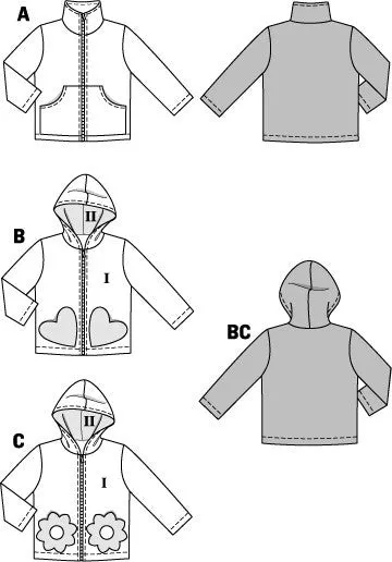 Burda 9425 Boys' and Girls' Jackets Pattern