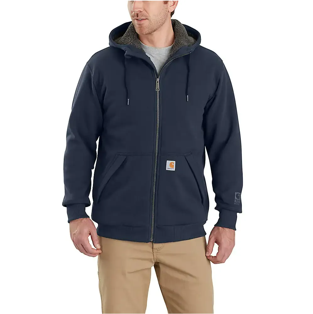 Carhartt Men's Rain Defender Relaxed Fit Midweight Sherpa Lined Full-Zip Sweatshirt