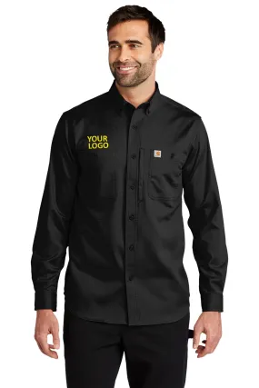 Carhartt Rugged Series Long Sleeve Custom Shirts, Black