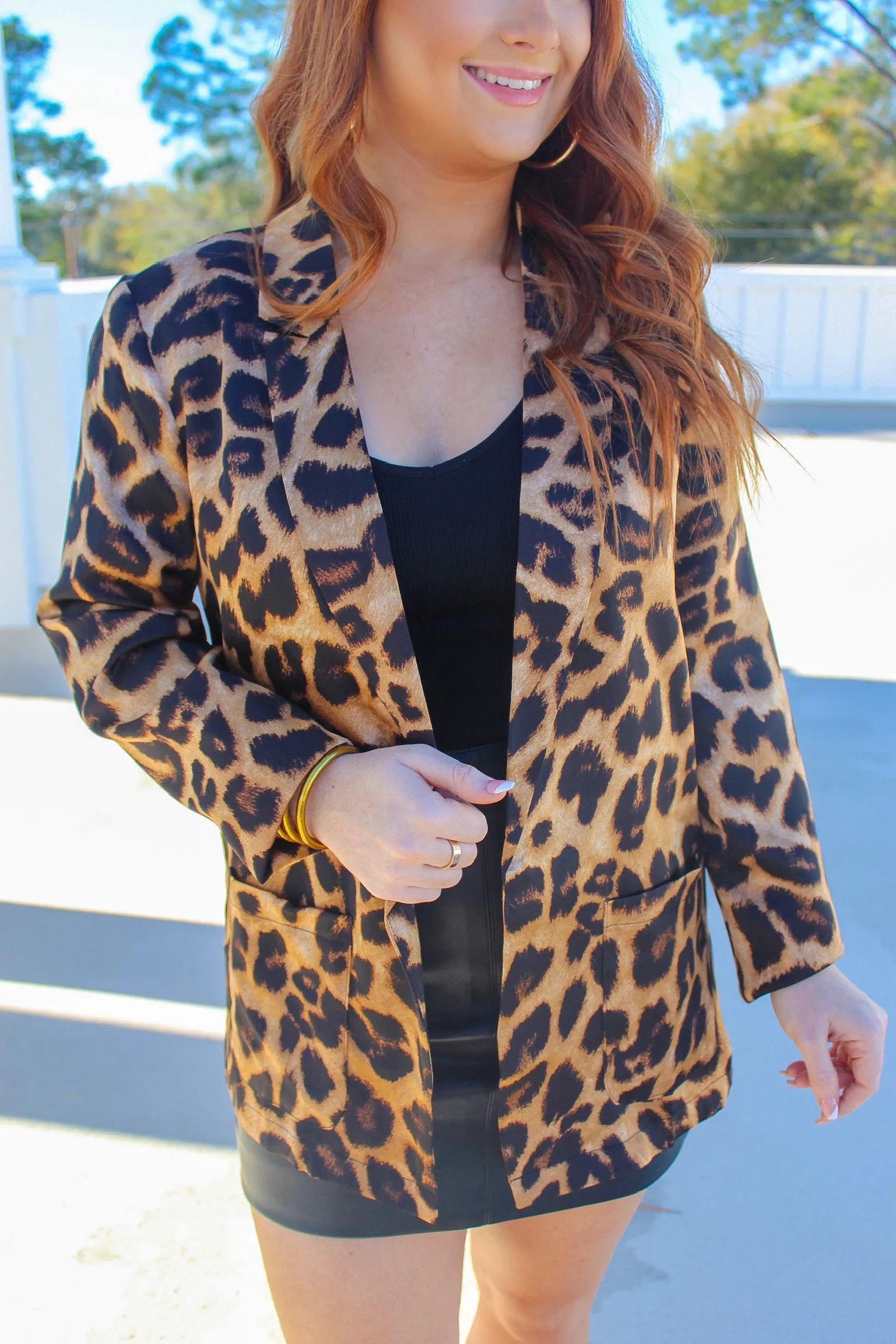 Cheetah Girl Blazer- Taupe