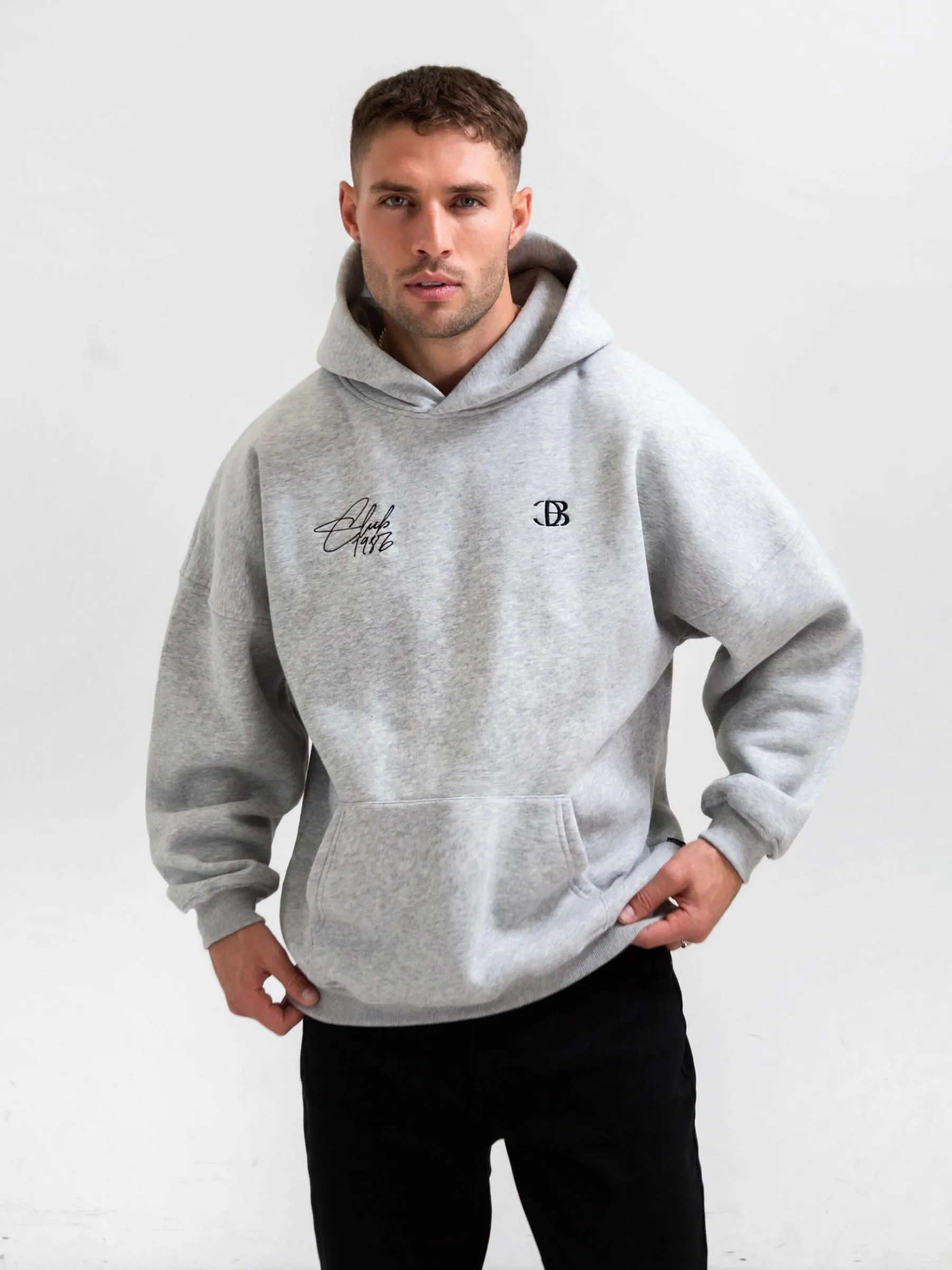 Club Relaxed Hoodie - Marl Grey