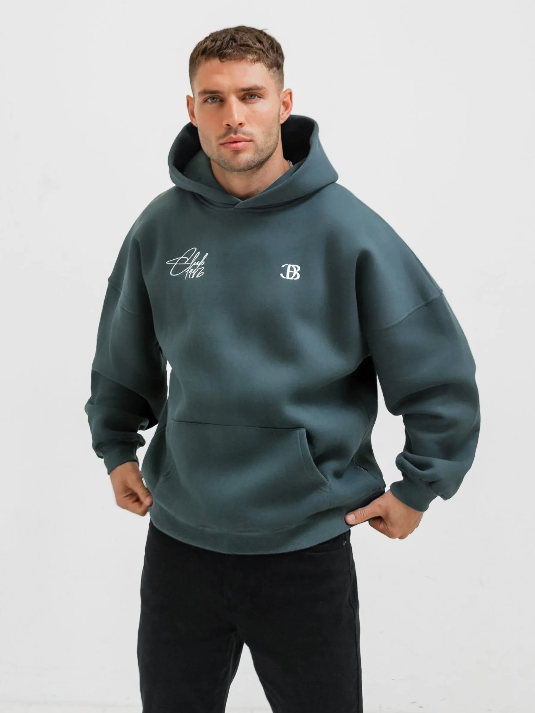 Club Relaxed Hoodie - Teal Green