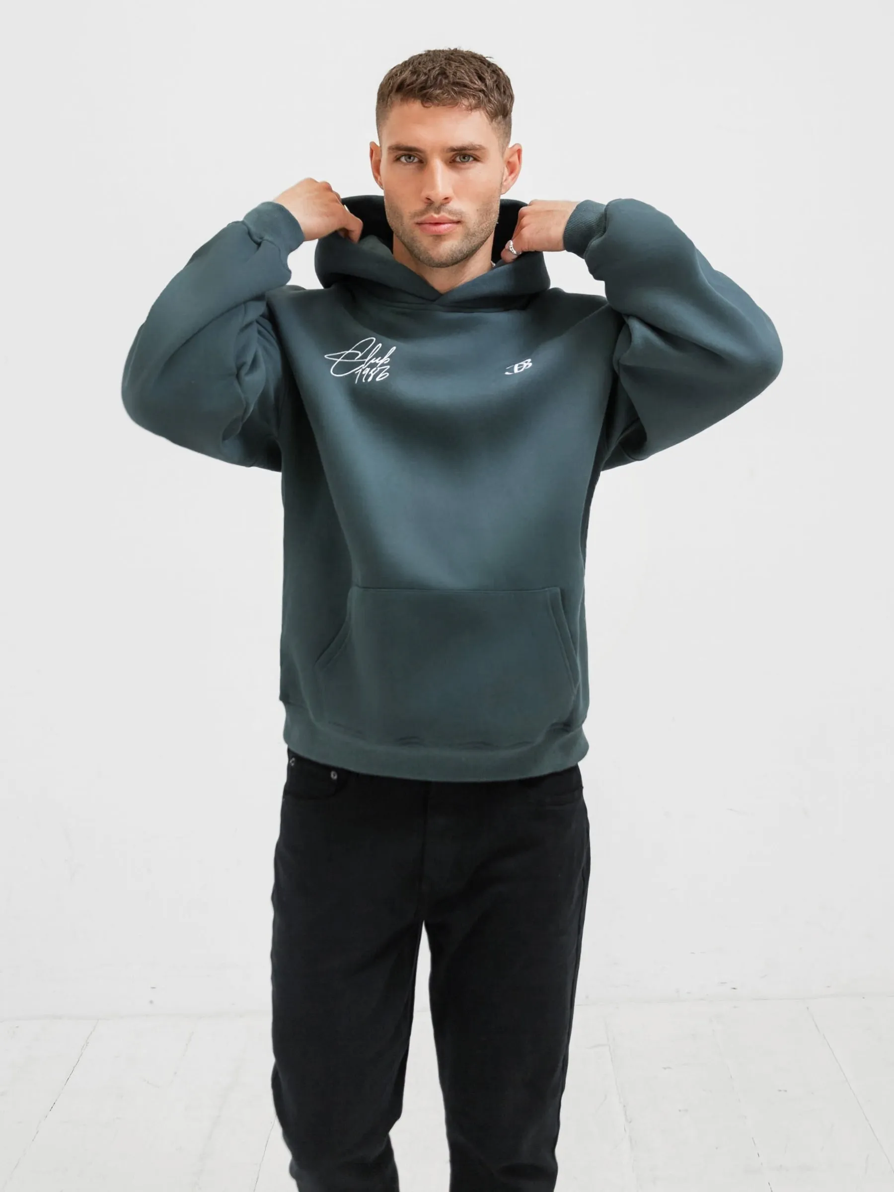 Club Relaxed Hoodie - Teal Green