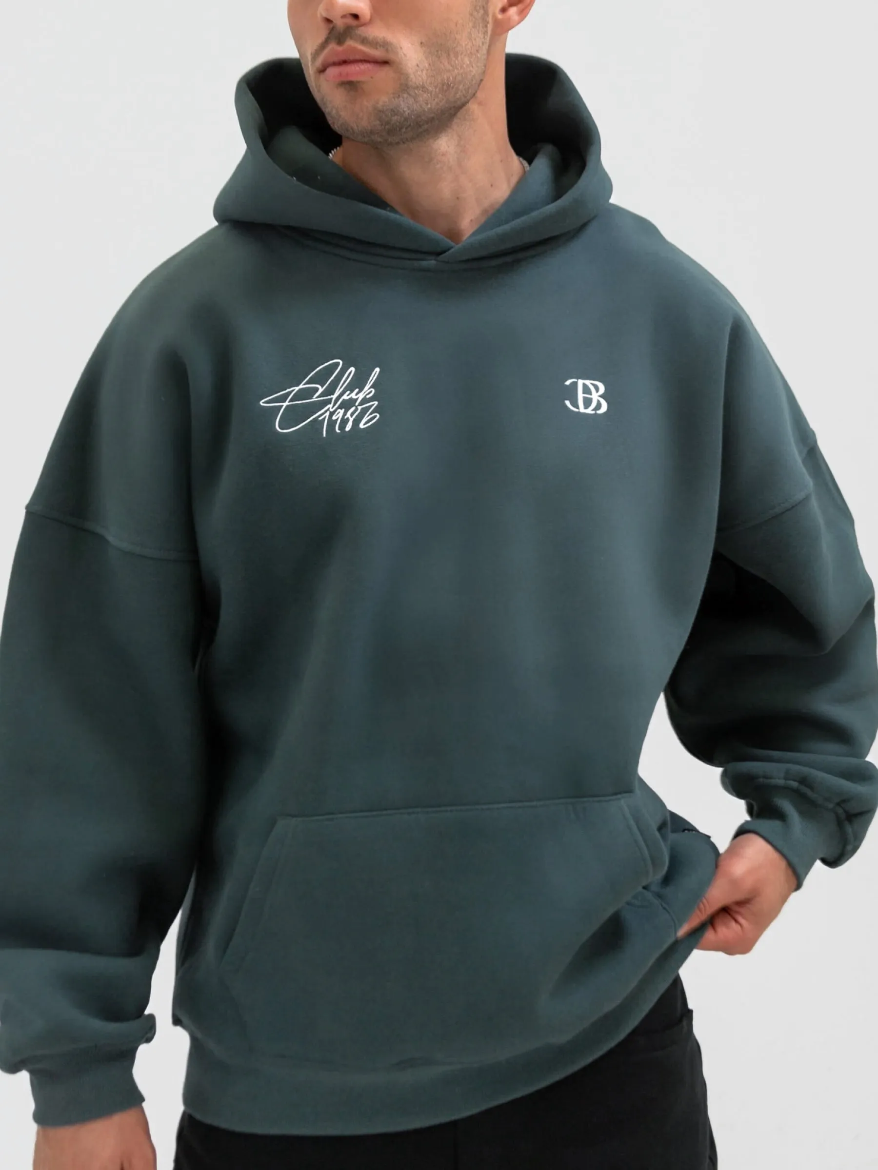 Club Relaxed Hoodie - Teal Green