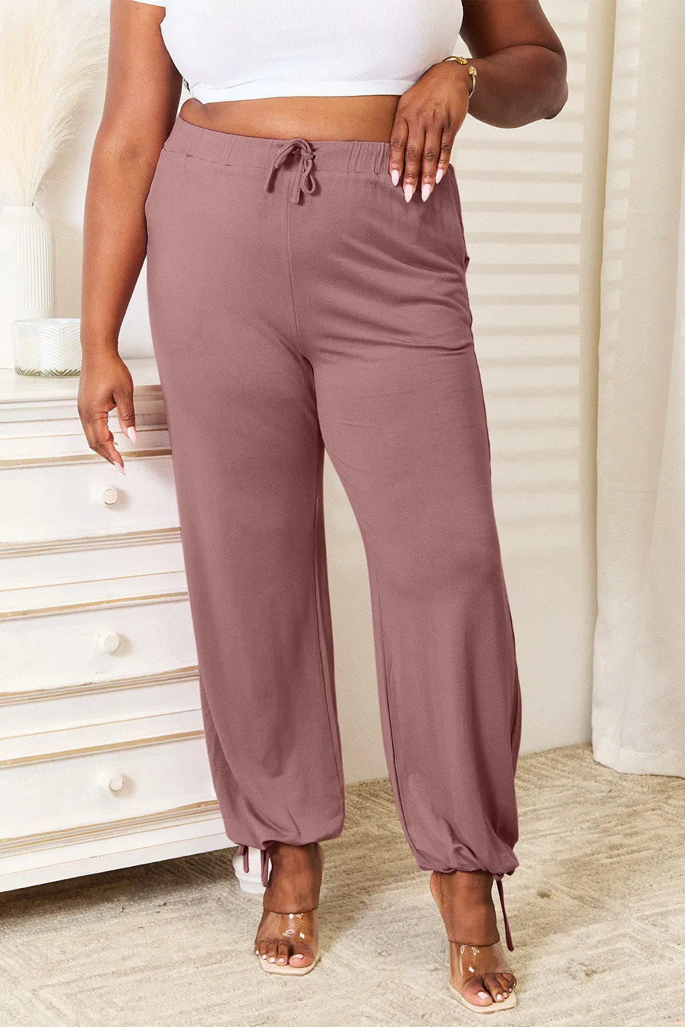 Comfortable Chic: Basic Bae Soft Rayon Drawstring Pants