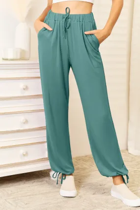 Comfortable Chic: Basic Bae Soft Rayon Drawstring Pants