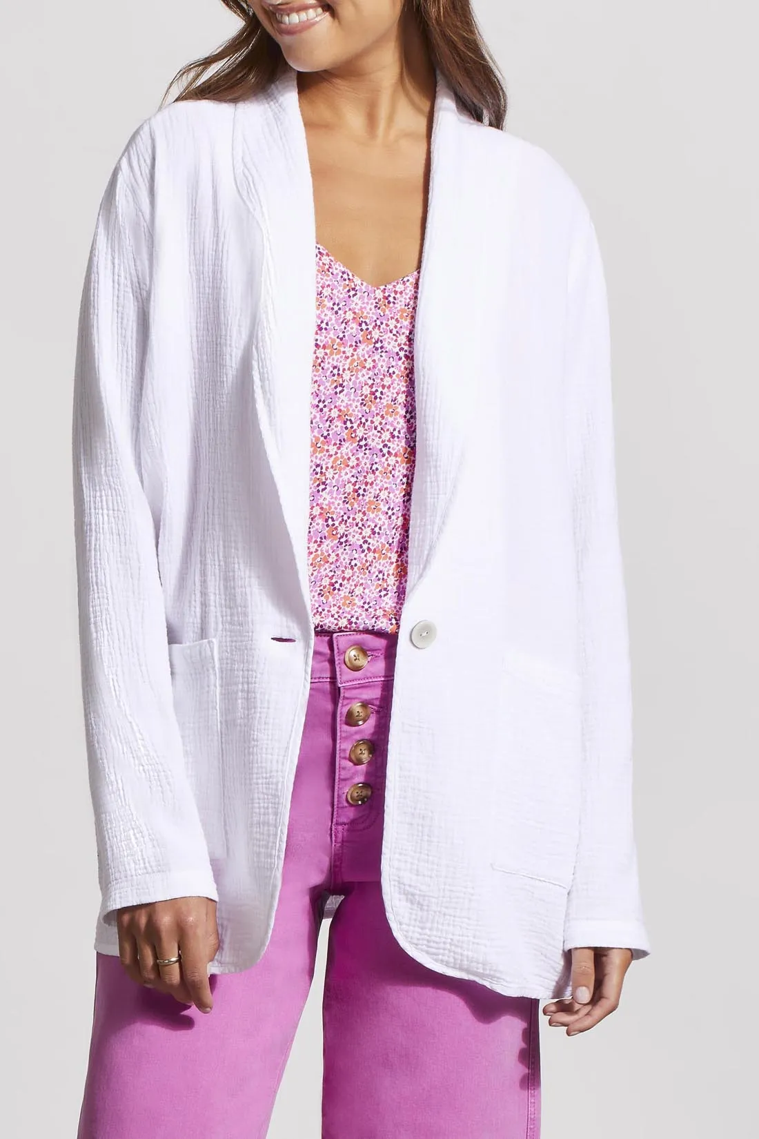 Cotton Gauze Blazer