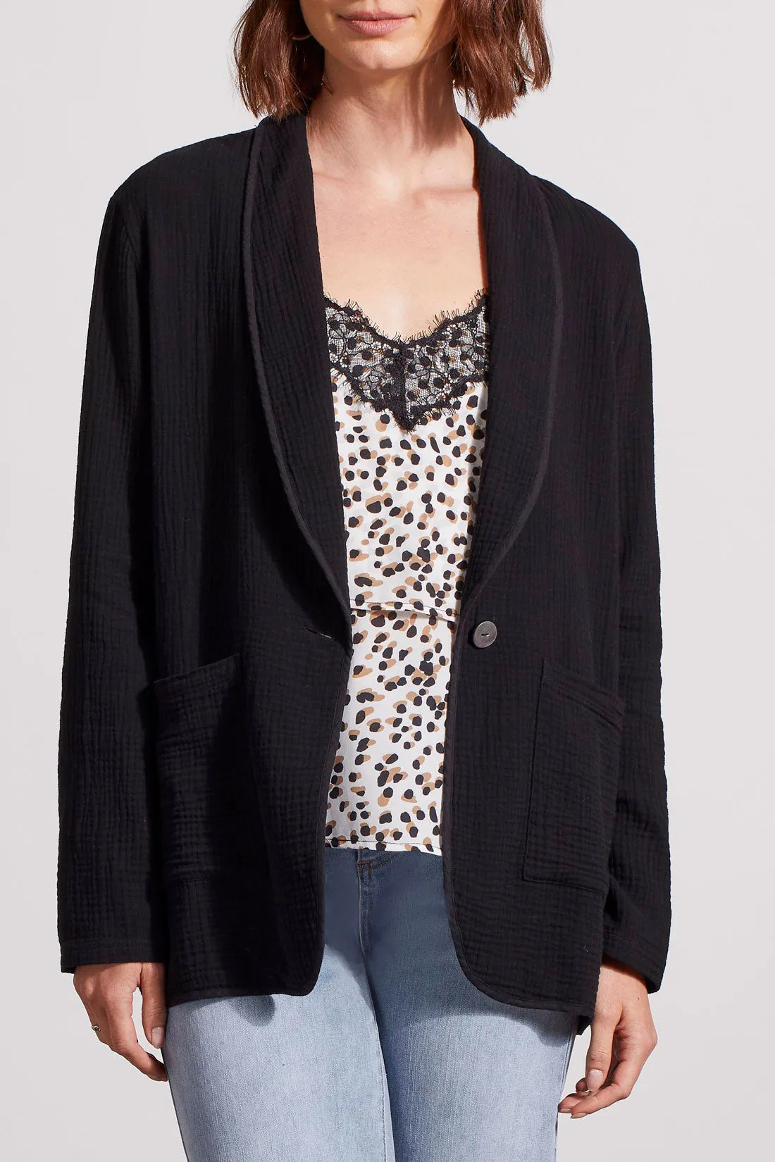 Cotton Gauze Blazer