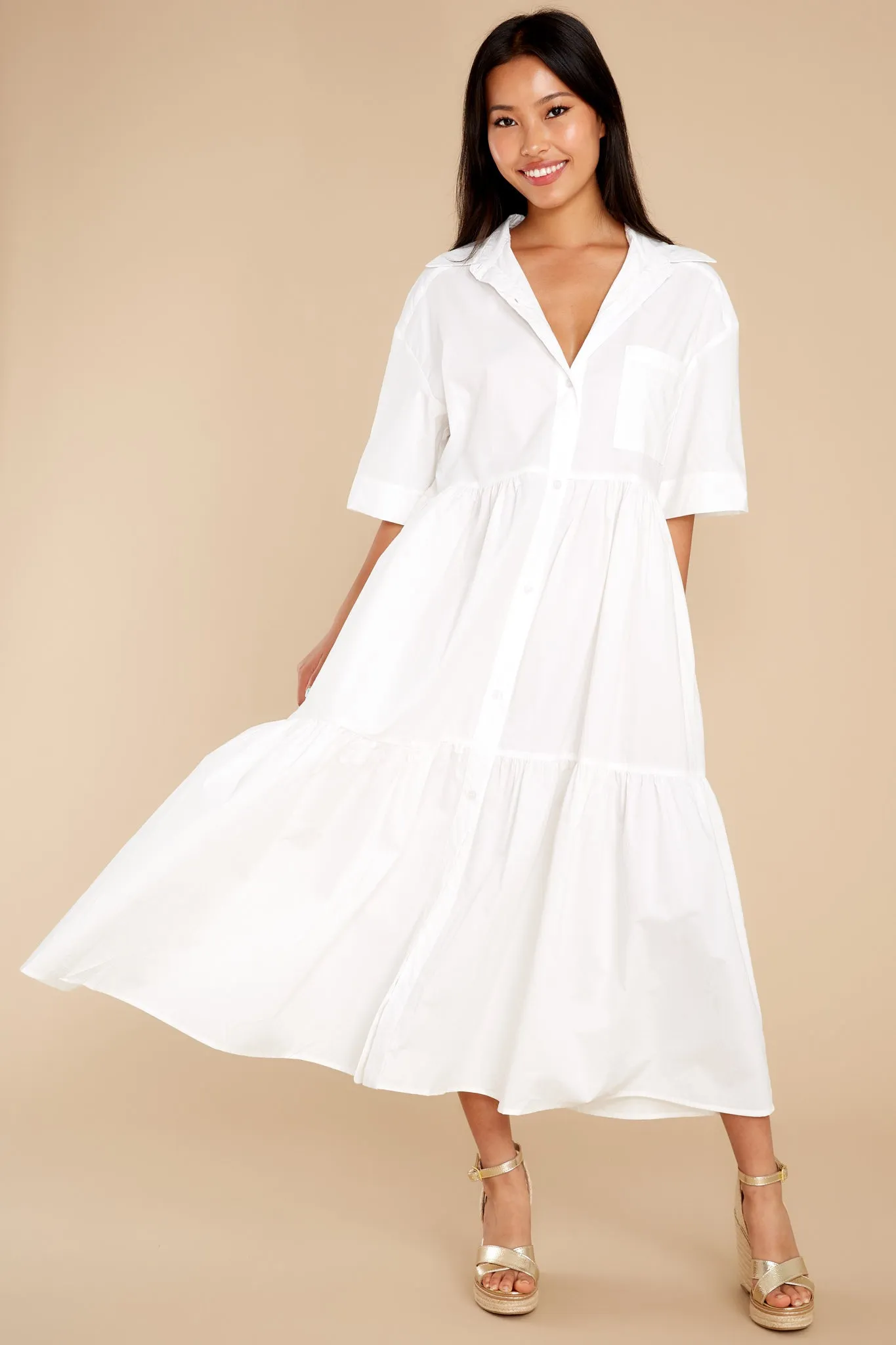 Designed To Unwind White Maxi Dress