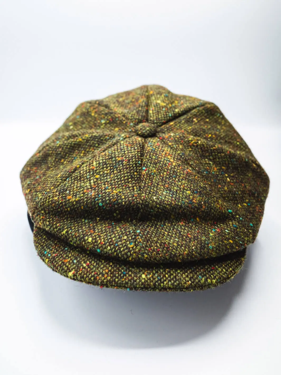 Donegal Tweed Newsboy Cap - Olive Green