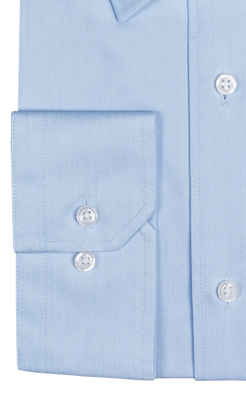 Emiliano Cotton Twill Blue Shirt