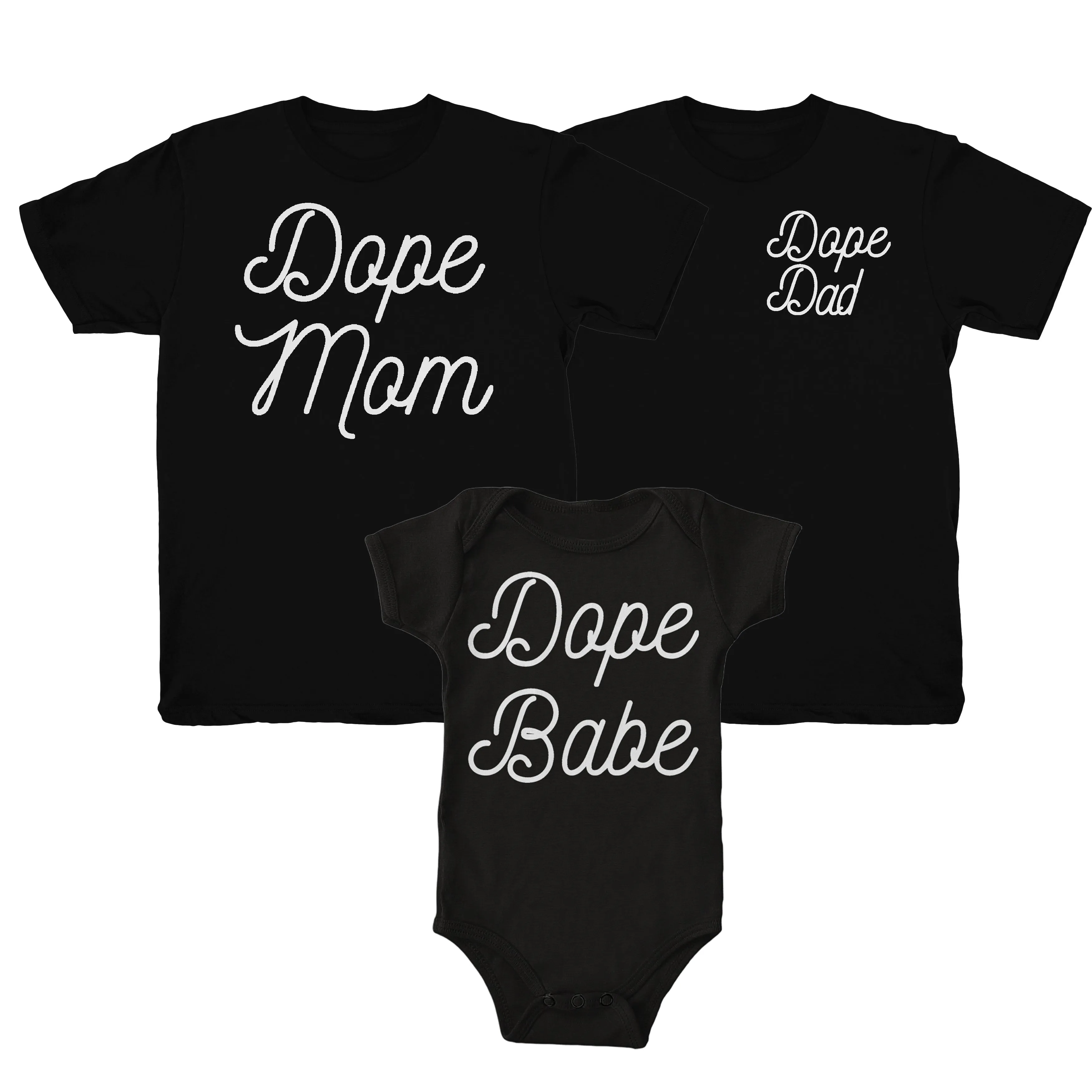 Family of 5 Matching Set - Dope Family Collection© (Black)