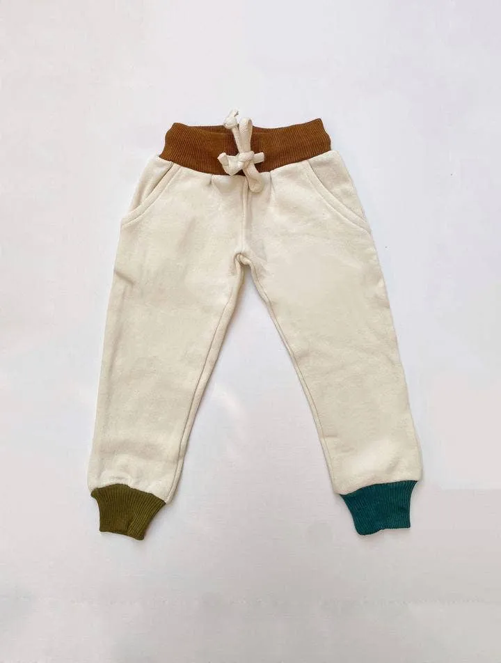 Fleece Joggers - Schoolhouse Color Block