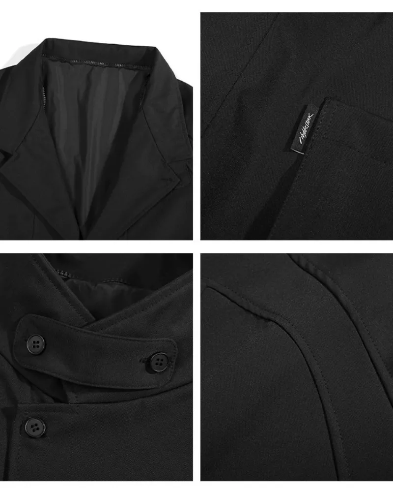 Functional Lapel Zipper Unisex Suit Jacket