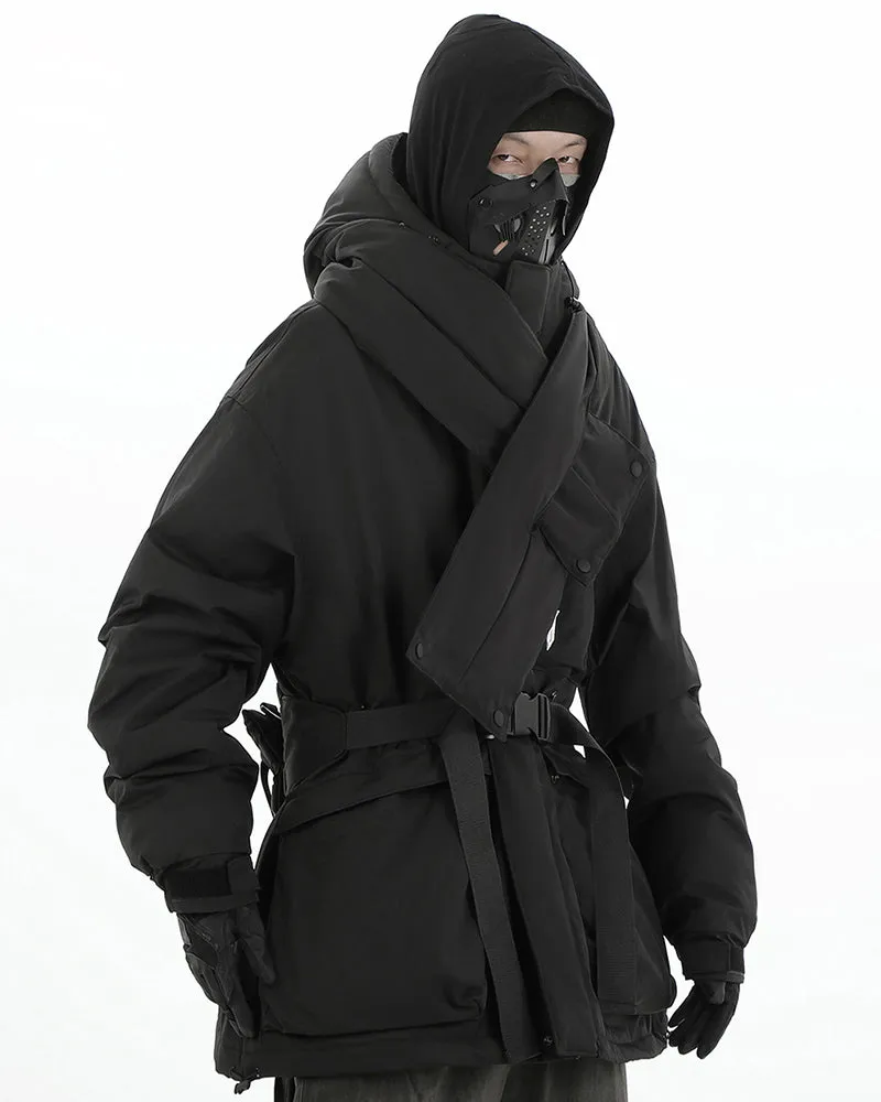 Functional Scarf Collar Unisex Winter Tech Jacket