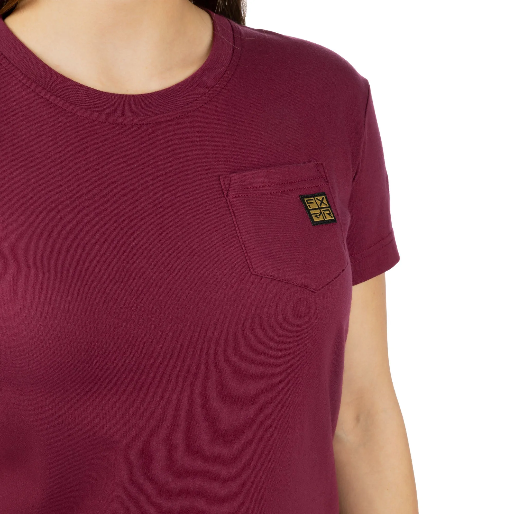 FXR Work Pocket Premium Boyfriend T-Shirt Merlot Red