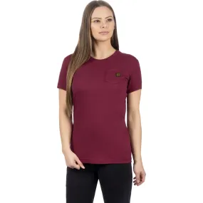 FXR Work Pocket Premium Boyfriend T-Shirt Merlot Red