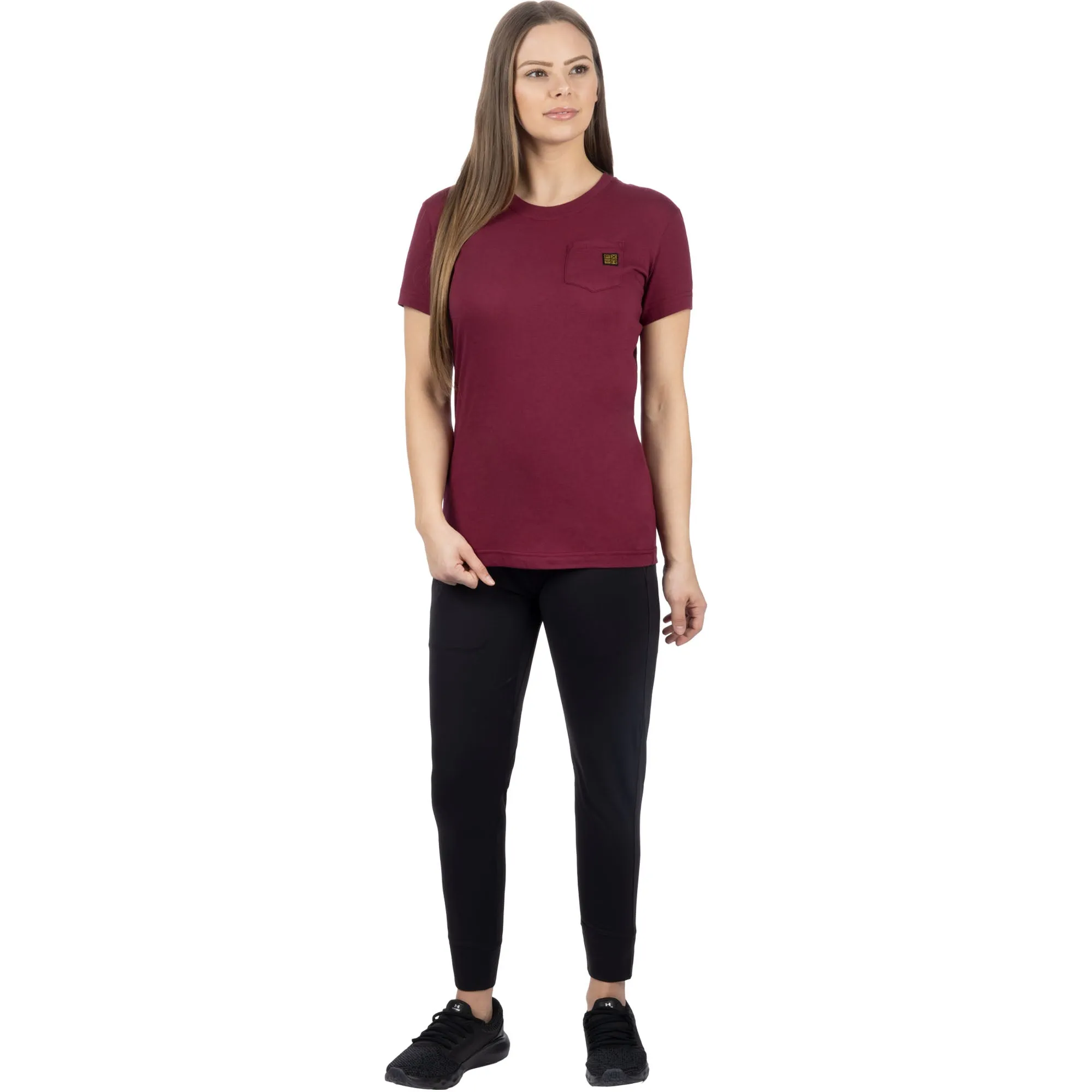 FXR Work Pocket Premium Boyfriend T-Shirt Merlot Red