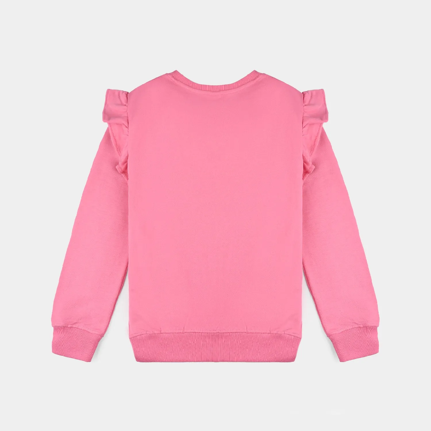 Girls Cotton Terry Sweatshirt Wonder-Hot Pink