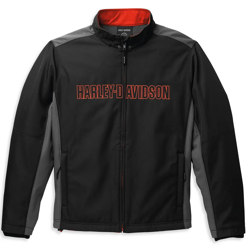 Harley-Davidson Men's Bar & Shield Hooded Softshell Jacket, Black 98403-22VM