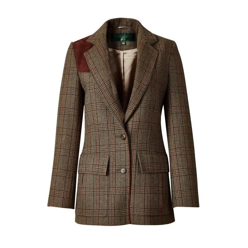 Holland Cooper Single Breasted Field Ladies Blazer - Bourbon