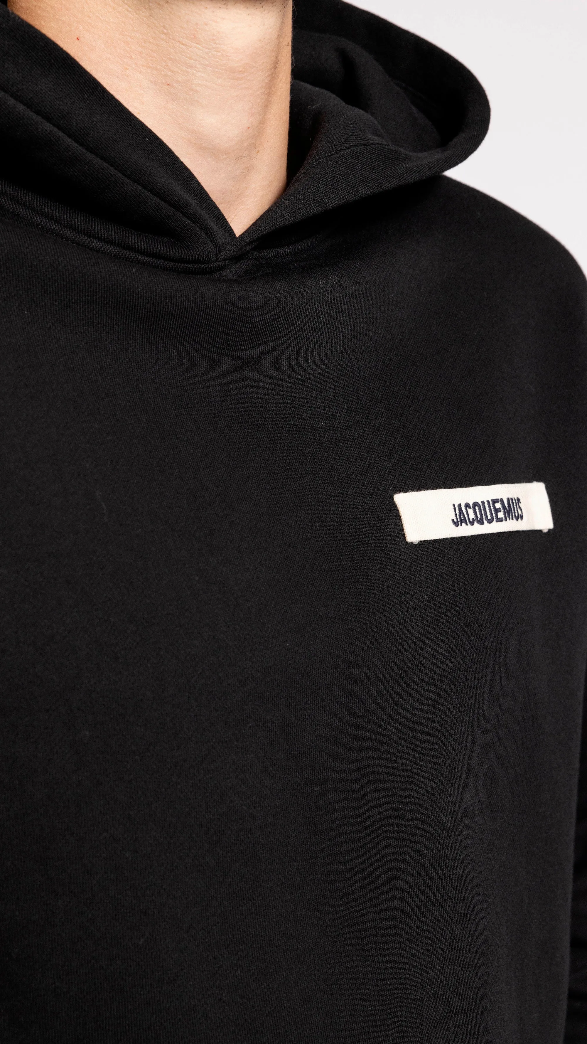 JACQUEMUS BLACK "LE HOODIE GROS GRAIN" HOODIE