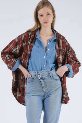 Jenna Oversized Plaid Shirt