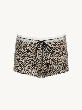 Kieran Leopard Lace Trim Shorts