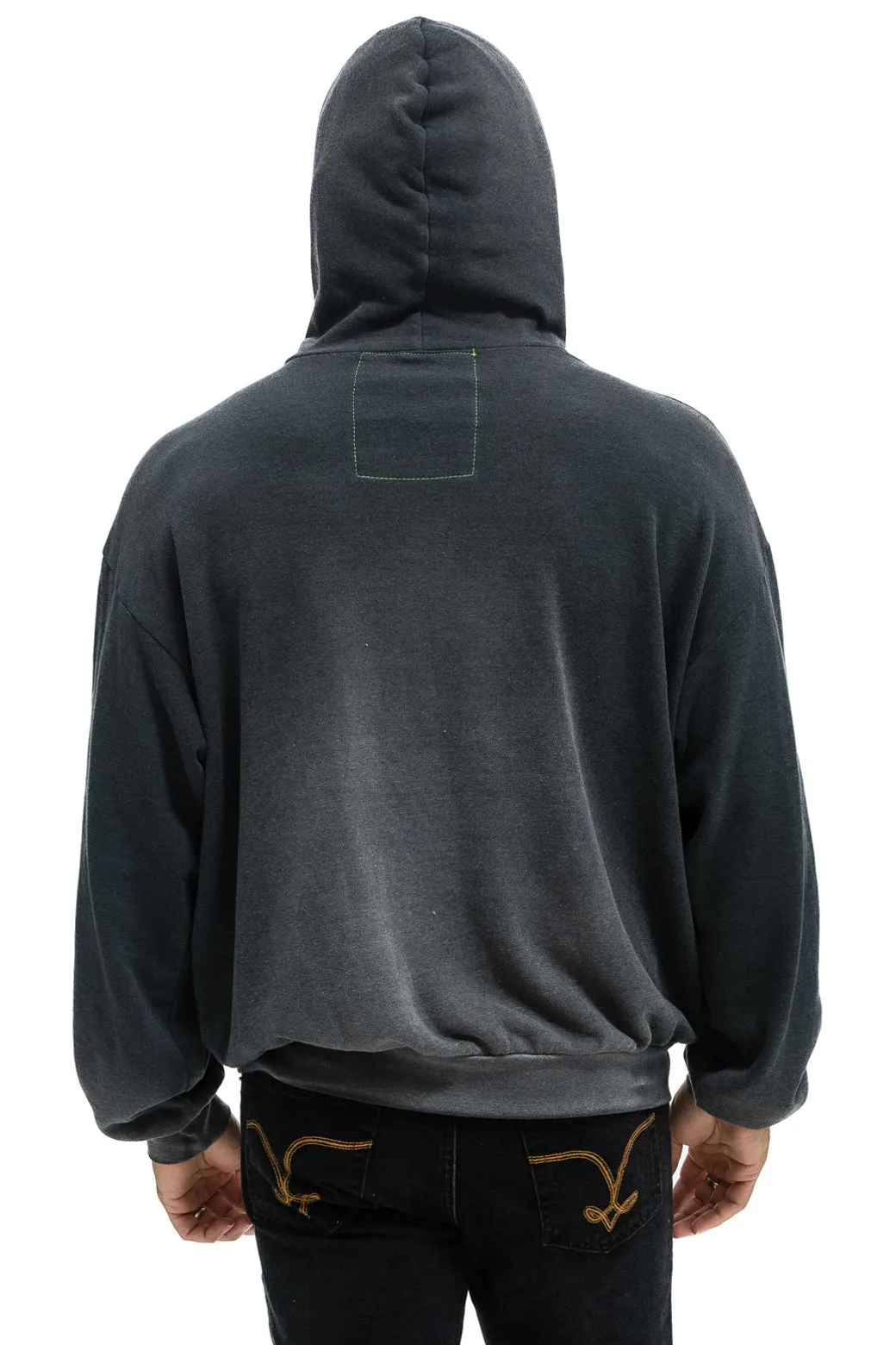 LIVE FREE   ADVENTURE PATCH PULLOVER RELAXED HOODIE - FADED SMOKE