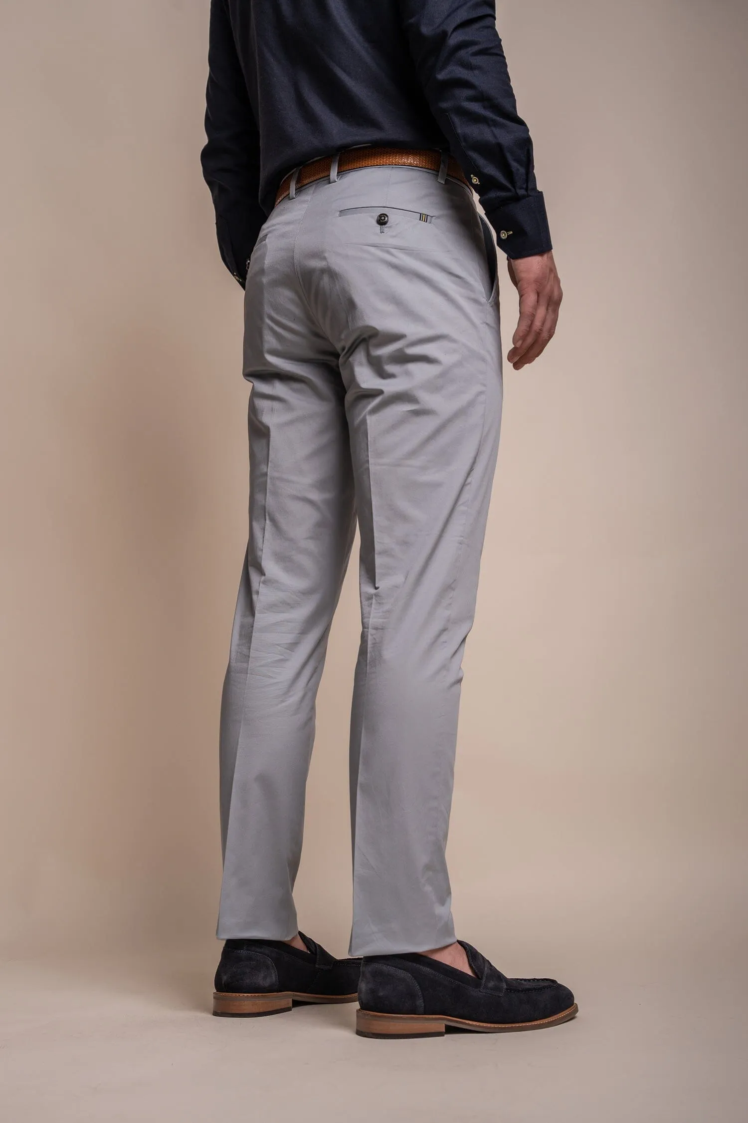 Mario Ice Blue Cotton Trousers