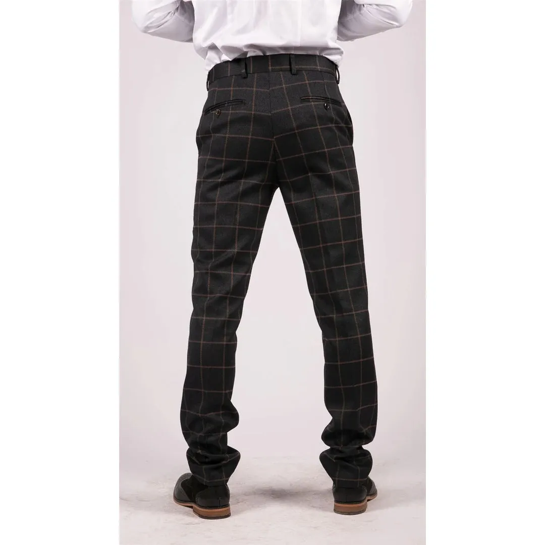 Men's Tweed Trousers Check 1920s Gatsby Blinders