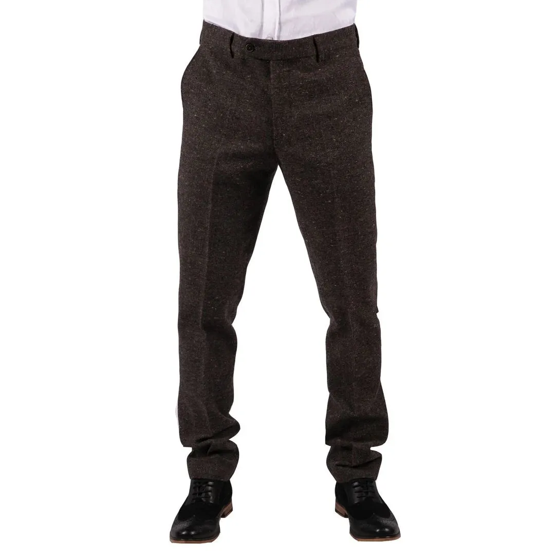 Men's Tweed Trousers Check 1920s Gatsby Blinders