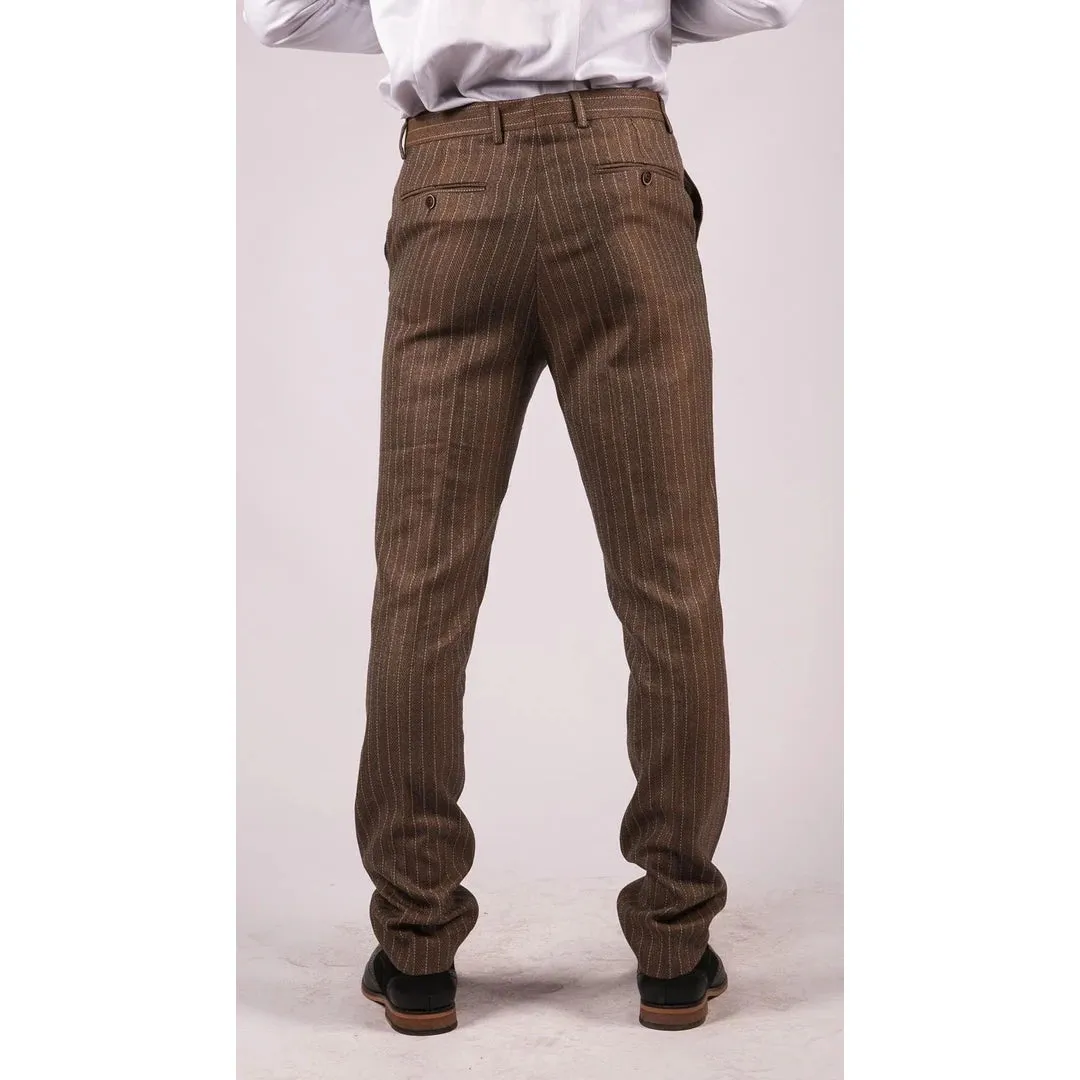 Men's Tweed Trousers Check 1920s Gatsby Blinders