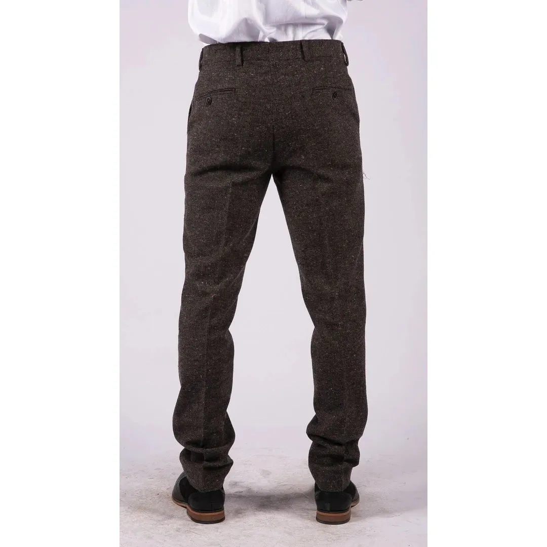 Men's Tweed Trousers Check 1920s Gatsby Blinders