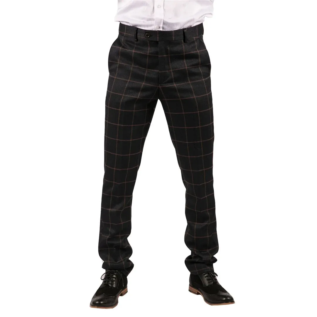 Men's Tweed Trousers Check 1920s Gatsby Blinders