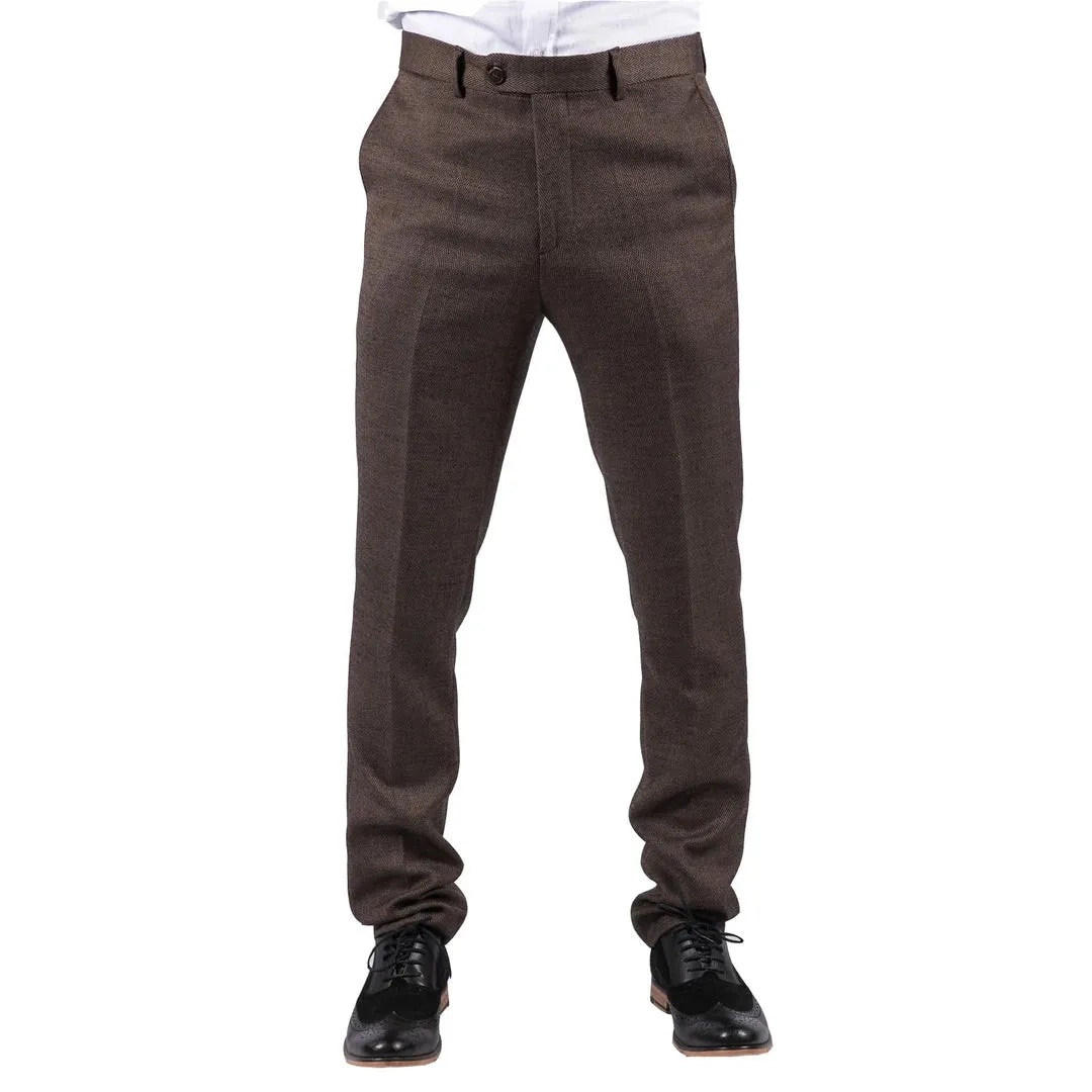 Men's Tweed Trousers Check 1920s Gatsby Blinders