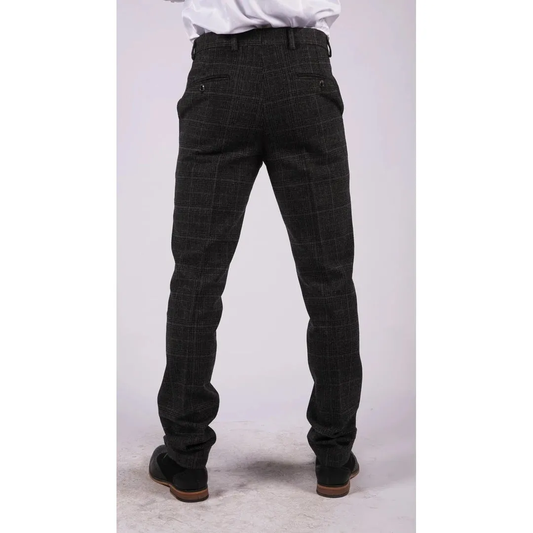 Men's Tweed Trousers Check 1920s Gatsby Blinders