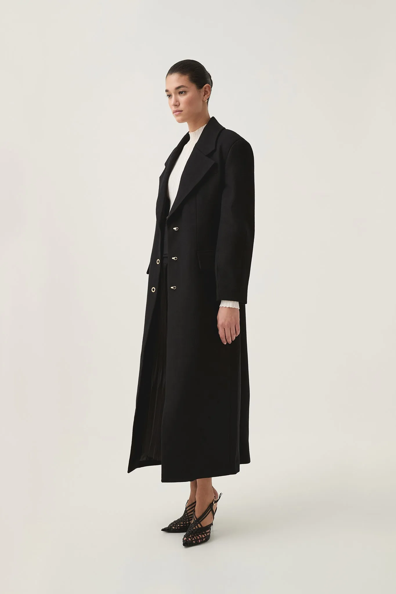 Minaret Long Line Wool Coat