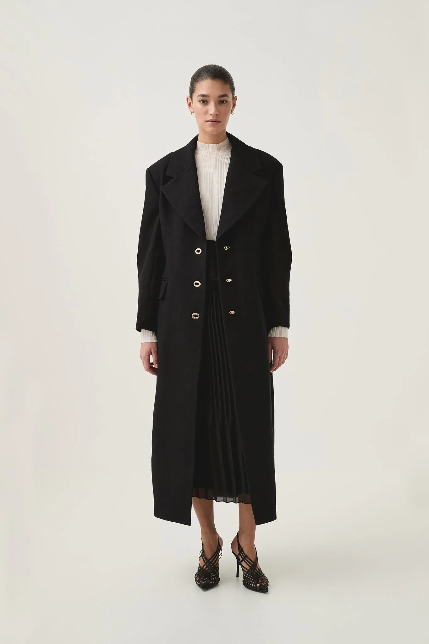 Minaret Long Line Wool Coat